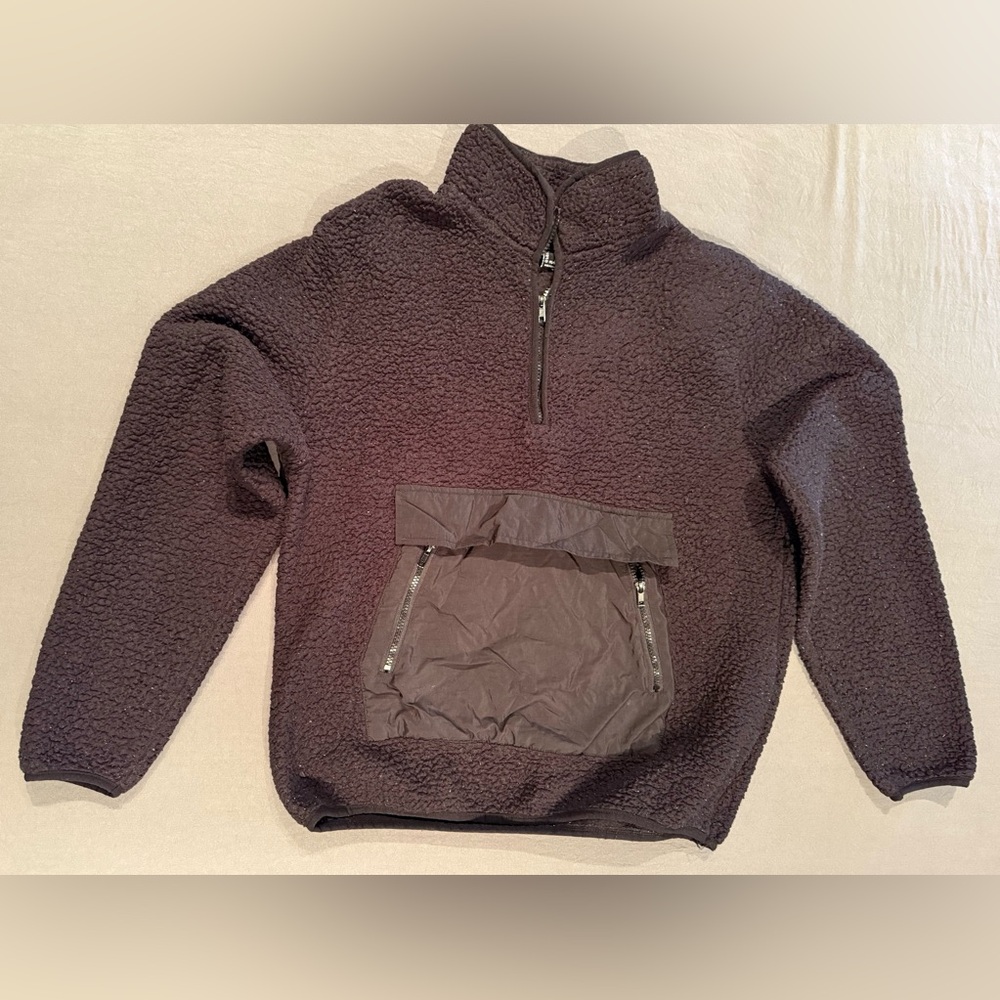 Forever 21 Men's Black Quarter-Zip Sweater